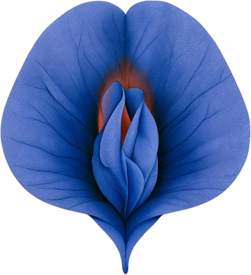 Bloom Doula Logo, Blüte der Schmetterlingserbse